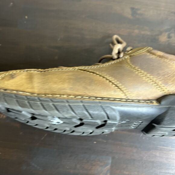 Ecco Light Shock Point Oxfords Lace Shoes Brown Leather Casual Men’s 46 US 12 M - Picture 4 of 15